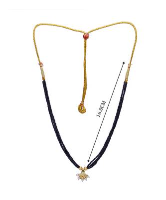 Traditional Handmade White Crystal 24K Gold Plated Mangalsutra Necklace For Womens 3