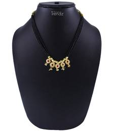 Traditional Handmade Five Red Crystal Pendal 24K Gold Plated