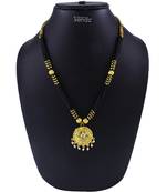 Handmade Traditional 24K Gold Plated Jewellery Laxmi Pendal Mangalsutra For Womens