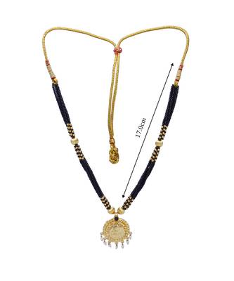 Handmade Traditional 24K Gold Plated Jewellery Laxmi Pendal Mangalsutra For Womens 3