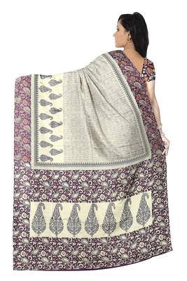 Rani Pink Printed Manipuri Silk Saree With Blouse 2