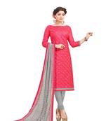  Women Red embroidery Pure Cotton mirror work salwar suit Party Wear Dress Material