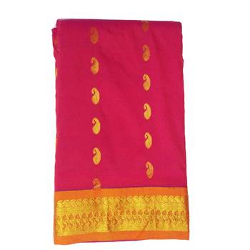 Multicolor woven silk saree with blouse 1