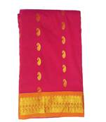 Multicolor woven silk saree with blouse