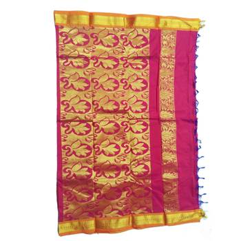 Multicolor woven silk saree with blouse 2