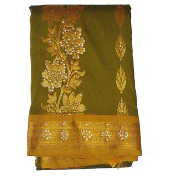 Multicolor woven silk saree with blouse 1
