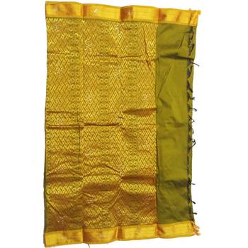 Multicolor woven silk saree with blouse 2