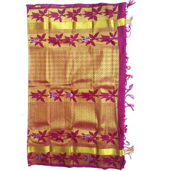 Multicolor woven silk saree with blouse 2