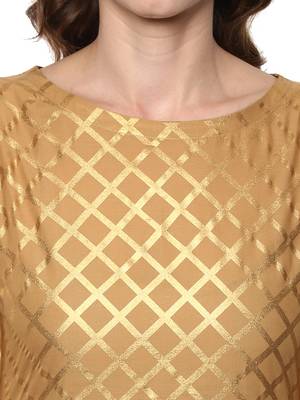 Beige printed cotton-kurtis 5
