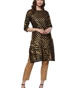 Black printed cotton-kurtis