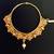 Ethnic India Polki Big Bridal Nose Ring Press Nath Type With Pearl String Nr22