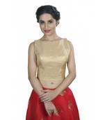 Gold Sleeveless Tissue Blouse