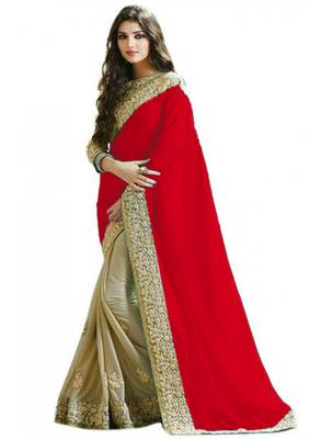 Multicolor printed georgette saree with blouse 1