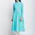 Blue woven cotton chikankari-kurtis