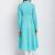 Blue woven cotton chikankari-kurtis