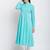 Blue woven cotton chikankari-kurtis