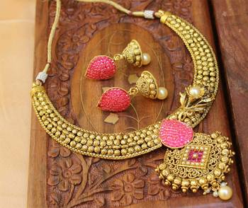 Pink Agate Necklace Sets 1