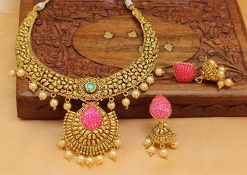 Pink Agate Necklace Sets 1