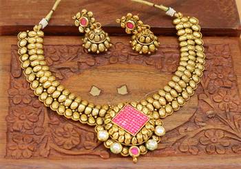Pink Agate Necklace Sets 1