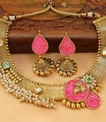 Pink Agate Necklace Sets