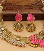 Pink Agate Necklace Sets