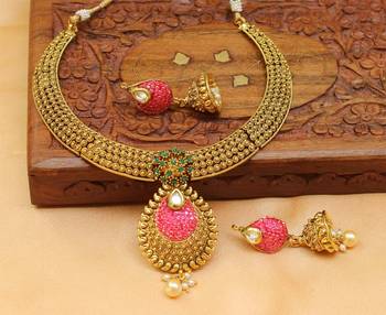 Pink Agate Necklace Sets 1