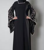 Black Nida Islamic Style Daily wear Arabian look long Abaya