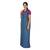 Blue and Purple colour Floral Design Printed High Collar neck cotton nighty for Ladies Full Length Night Gown