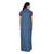 Blue and Purple colour Floral Design Printed High Collar neck cotton nighty for Ladies Full Length Night Gown