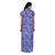 Blue and Red colour Floral Design Printed High Collar neck cotton nighty for Ladies Full Length Night Gown