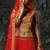 Red silk heavy embroidery bridal lehenga with dupatta