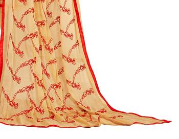Red embroidered cotton salwar 4