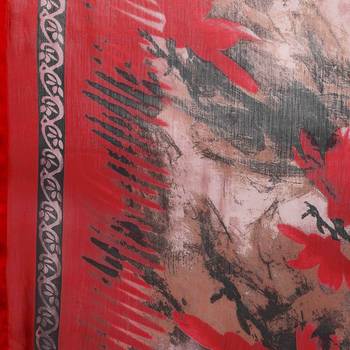 Red abstract print crepe salwar 3