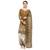 Brown abstract print crepe salwar