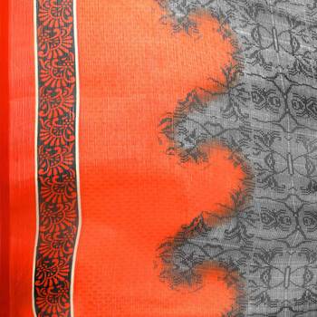 Orange Block Print Crepe Salwar 3