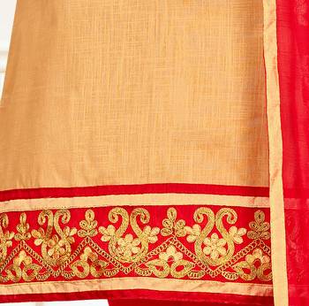 Beige embroidered cotton salwar 2