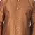 Men Brown Silk Blend Sherwani Style Kurta Set