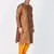 Men Brown Silk Blend Sherwani Style Kurta Set