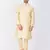 Men Gold Silk Blend Sherwani Style Kurta Set