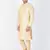 Men Gold Silk Blend Sherwani Style Kurta Set