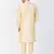 Men Gold Silk Blend Sherwani Style Kurta Set