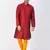 Men Maroon Silk Blend Sherwani Style Kurta Set