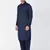 Men Blue Cotton Pathani/Khan Suit Set