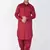 Men Maroon Cotton Pathani/Khan Suit Set
