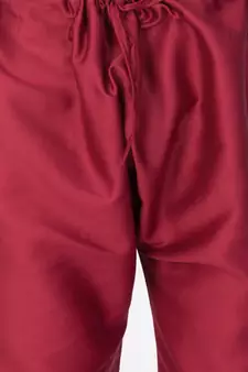 Men Maroon Cotton Pathani/Khan Suit Set