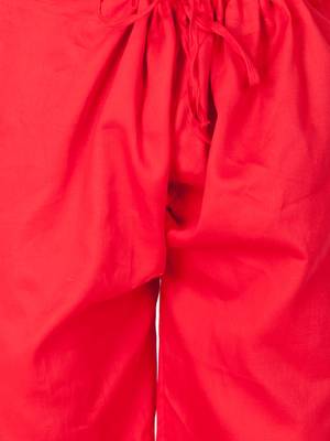 Men Red Cotton Pathani/Khan Suit Set 5