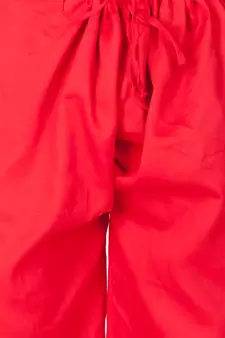 Men Red Cotton Pathani/Khan Suit Set