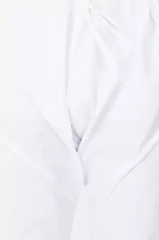 White Cotton Blend Plain Pathani Kurta Pajama For 