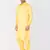 Men Yellow Cotton Pathani/Khan Suit Set