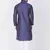 Men Blue Cotton Silk Kurta And Pyjama Set